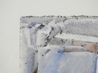 André BESSE (1922-2004).
Carré bleu
Aquarelle...