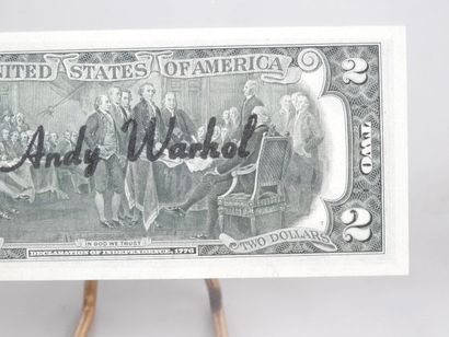Andy WARHOL (1928-1987).
Billet de 2 dollars...