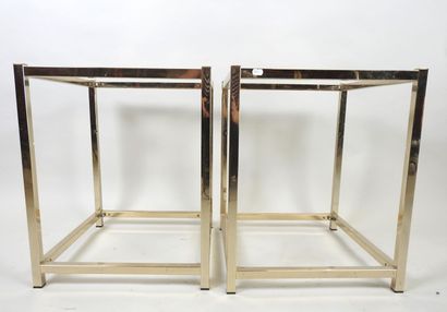 Paire de tables basses rectangulaires en...