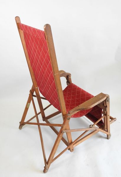 CLAIRITEX, XXe.
Chaise longue de paquebot...