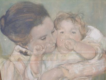 Mary CASSATT (1844-1926).
Mère et enfant.
Reproduction...