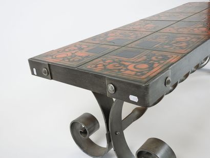 Table basse rectangulaire à structure en...