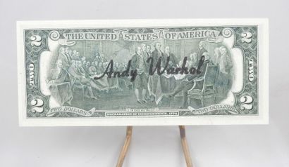 Andy WARHOL (1928-1987).
Billet de 2 dollars...