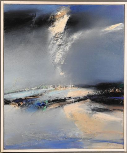 Jean-Jacques BALITRAN (1930).
Éclaircie bleue.
Huile...