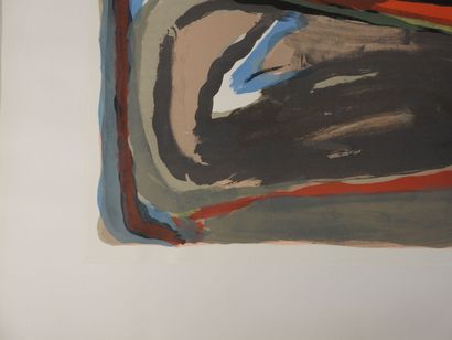 Bram Van VELDE (1895-1981).
Composition polychrome.
Lithographie...