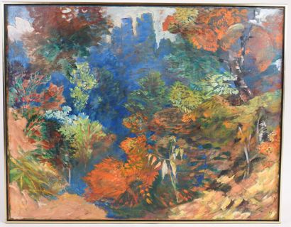 Jean Pierre FAVRE (1933-2020).
La forêt.
Huile...