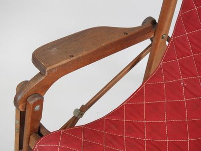 CLAIRITEX, XXe.
Chaise longue de paquebot...