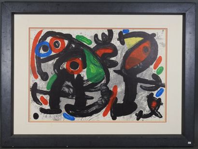 Joan MIRÓ (1893-1983), d'après.
Composition.
Lithographie...