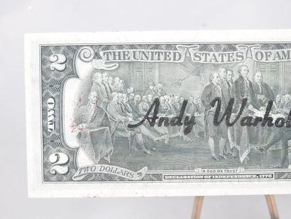 Andy WARHOL (1928-1987).
Billet de 2 dollars...