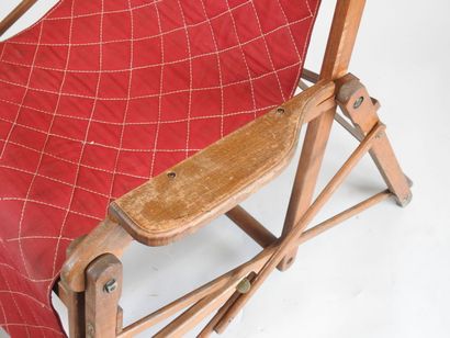 CLAIRITEX, XXe.
Chaise longue de paquebot...