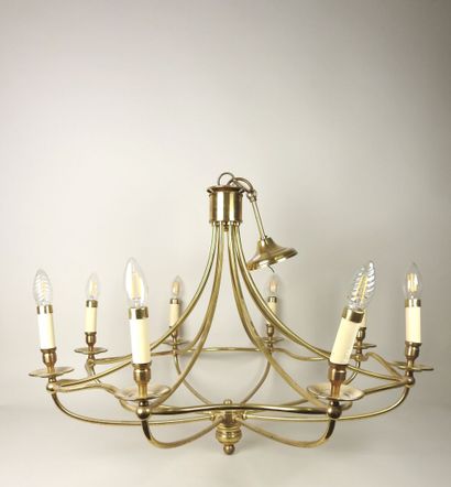 Lustre de forme corbeille à huit bras de...