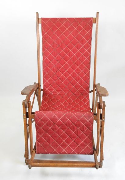 CLAIRITEX, XXe.
Chaise longue de paquebot...