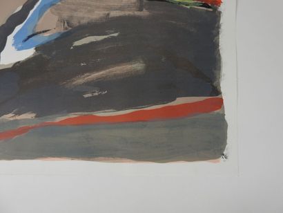 Bram Van VELDE (1895-1981).
Composition polychrome.
Lithographie...
