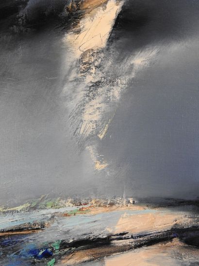 Jean-Jacques BALITRAN (1930).
Éclaircie bleue.
Huile...