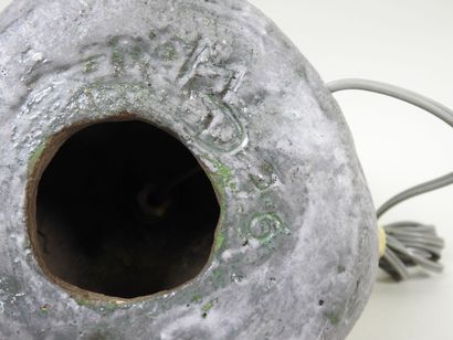Pied de lampe en céramique de forme libre...