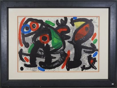 Joan MIRÓ (1893-1983), d'après.
Composition.
Lithographie...