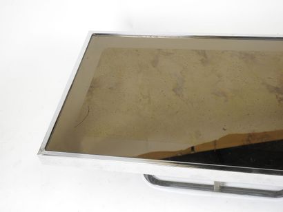 Table basse rectangulaire à plateau en verre...