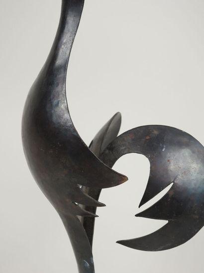 Coq chantant.
Sculpture en fer forgé.
Travail...