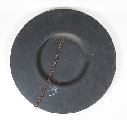 Miroir circulaire en métal.
Travail du XXe.
Diam.:...