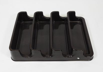 Étagère murale en plastique moulé marron...