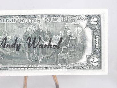 Andy WARHOL (1928-1987).
Billet de 2 dollars...