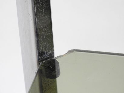 Étagère rectangulaire en métal chromé à quatre...