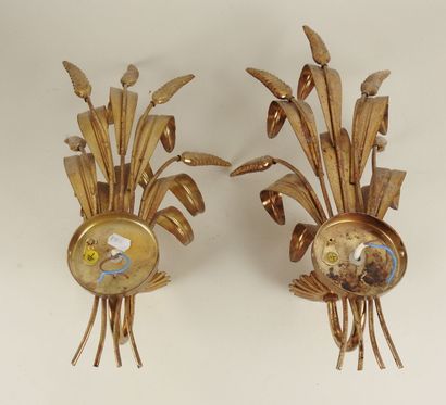Paire d'appliques à un bras de lumière en...