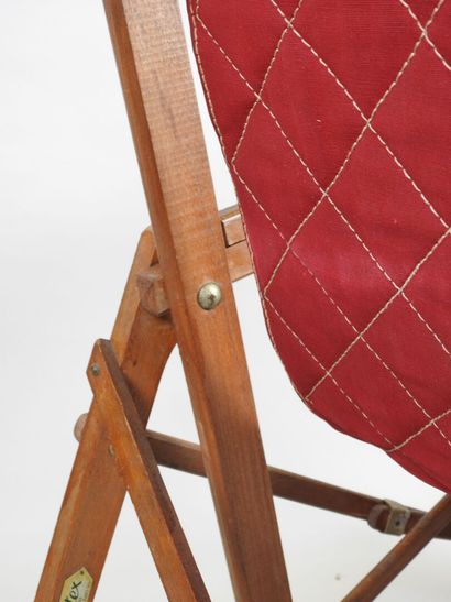 CLAIRITEX, XXe.
Chaise longue de paquebot...
