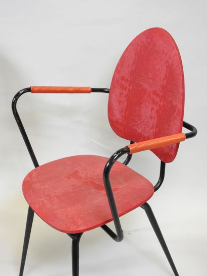 Jacques HITIER (1917-1999).
Paire de chaises...