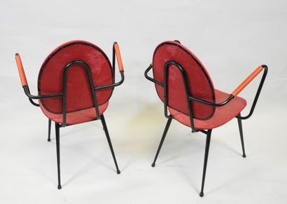 Jacques HITIER (1917-1999).
Paire de chaises...
