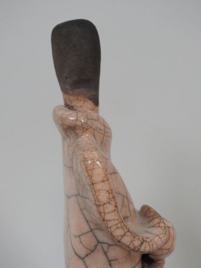 JALLIER (XXe).
Sculpture en céramique vernissée...