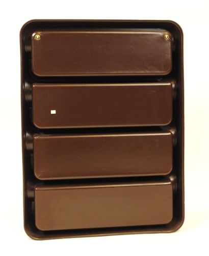 Étagère murale en plastique moulé marron...