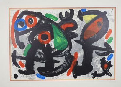 Joan MIRÓ (1893-1983), d'après.
Composition.
Lithographie...