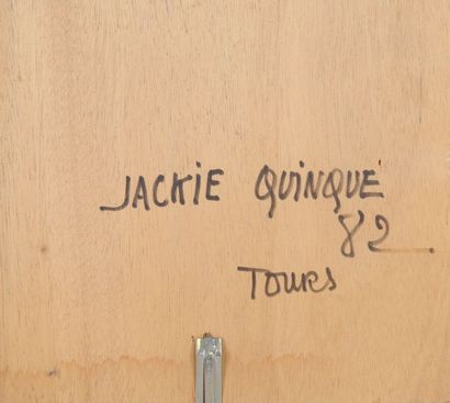 Jackie QUINQUE (XXe).
Composition abstraite....
