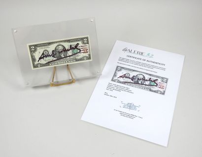 Andy WARHOL (1928-1987).
Billet de 2 dollars...