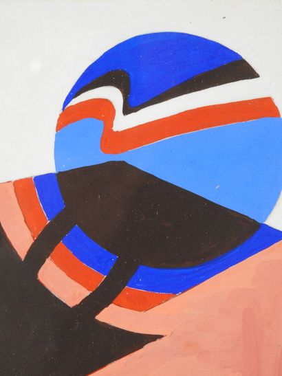 James PICHETTE (1920-1996).
Jazz 1.
Gouache...