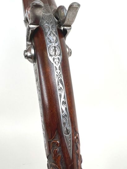 Belgium, circa 1840.
Fine double-barrel percussion...