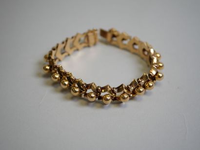 Semi-rigid gold curb chain, 18 cm safety...