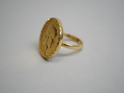 Gold ring 20 frs au Coq 1909 TDD 52.
AC 11.62...