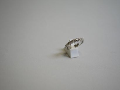 18-diamond white gold wedding band, each...