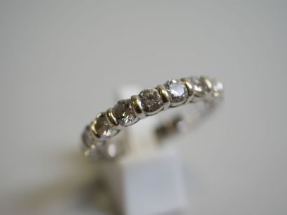 18-diamond white gold wedding band, each...