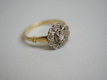 Stone gold ring** TDD 52.
C 2.27 g.