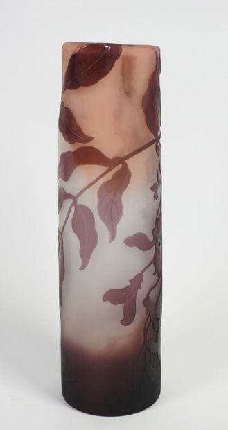 Émile GALLÉ (1846-1904).
Vase rouleau en...