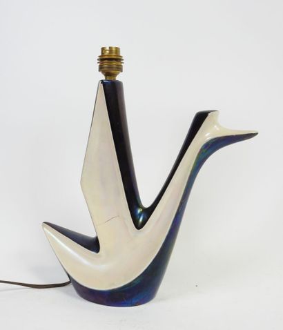 VERCERAM, attribué à.
Lampe oiseau en céramique...