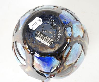 Jean-Claude NAVARO (1945-2015).
Vase en verre...