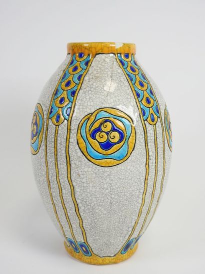 Charles CATTEAU (1880-1966) et BOCH-LA-LOUVIÈRE.
Vase...