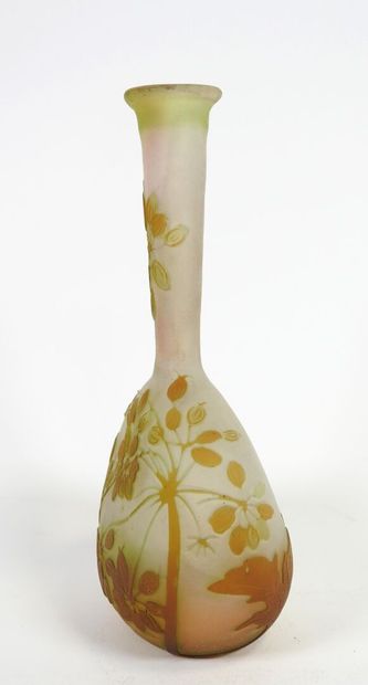 Émile GALLÉ (1846-1904).
Vase soliflore à...