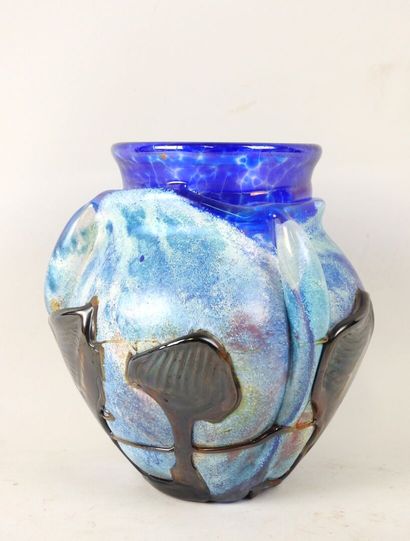 Jean-Claude NAVARO (1945-2015).
Vase en verre...