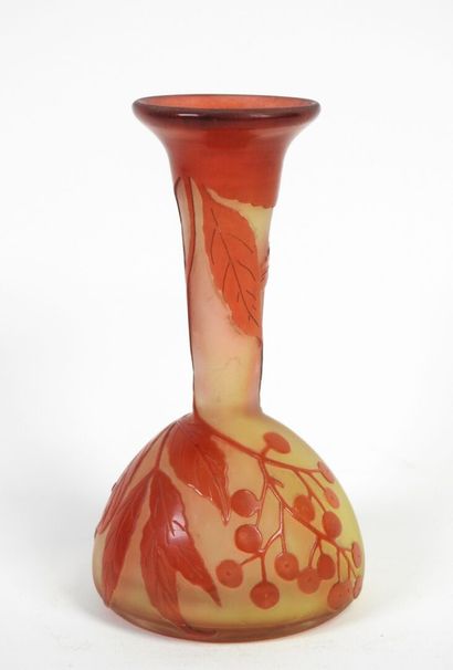 Émile GALLÉ (1846-1904).
Vase à panse globulaire...