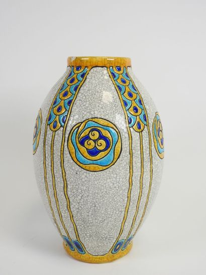 Charles CATTEAU (1880-1966) et BOCH-LA-LOUVIÈRE.
Vase...